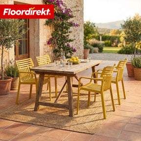 Chaise de jardin | Terrano | Chaise design empilable résistante aux intempéries & aux UV pour jardin, balcon & terrasse