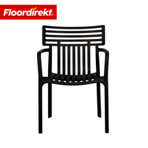Chaise de jardin | Terrano | Chaise design empilable résistante aux intempéries & aux UV pour jardin, balcon & terrasse