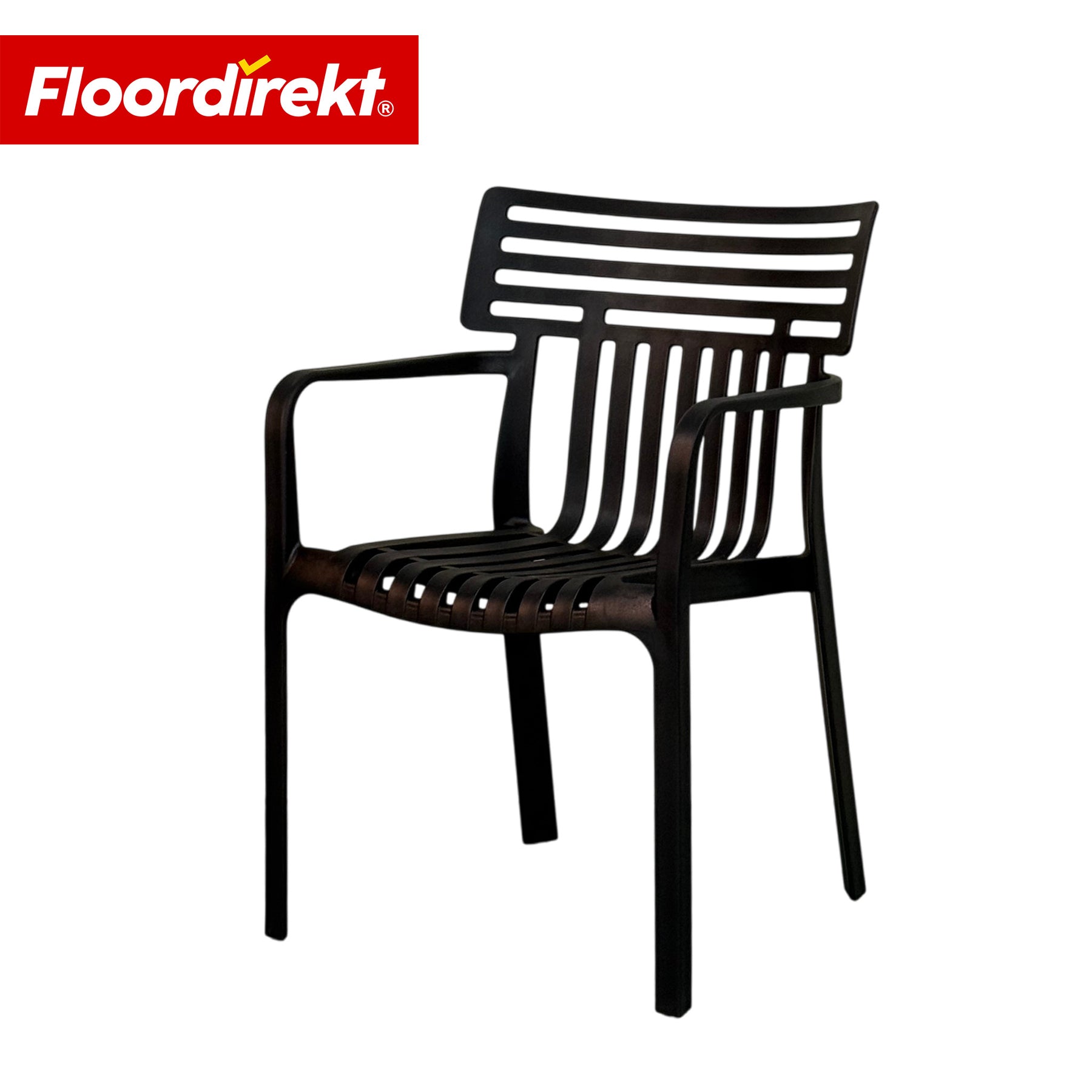 Chaise de jardin | Terrano | Chaise design empilable résistante aux intempéries & aux UV pour jardin, balcon & terrasse