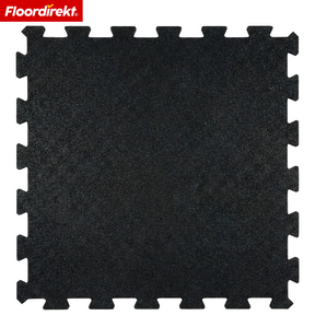 Tapis emboîtable en caoutchouc | Tapis de protection de sol robuste pour appareils de fitness & espaces de travail | 50 x 50 cm