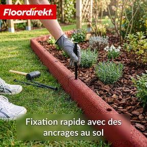 Bordure de jardin en caoutchouc | Bordure de pelouse flexible & bordure de parterre en caoutchouc recyclé pour jardin, allées & terrasse