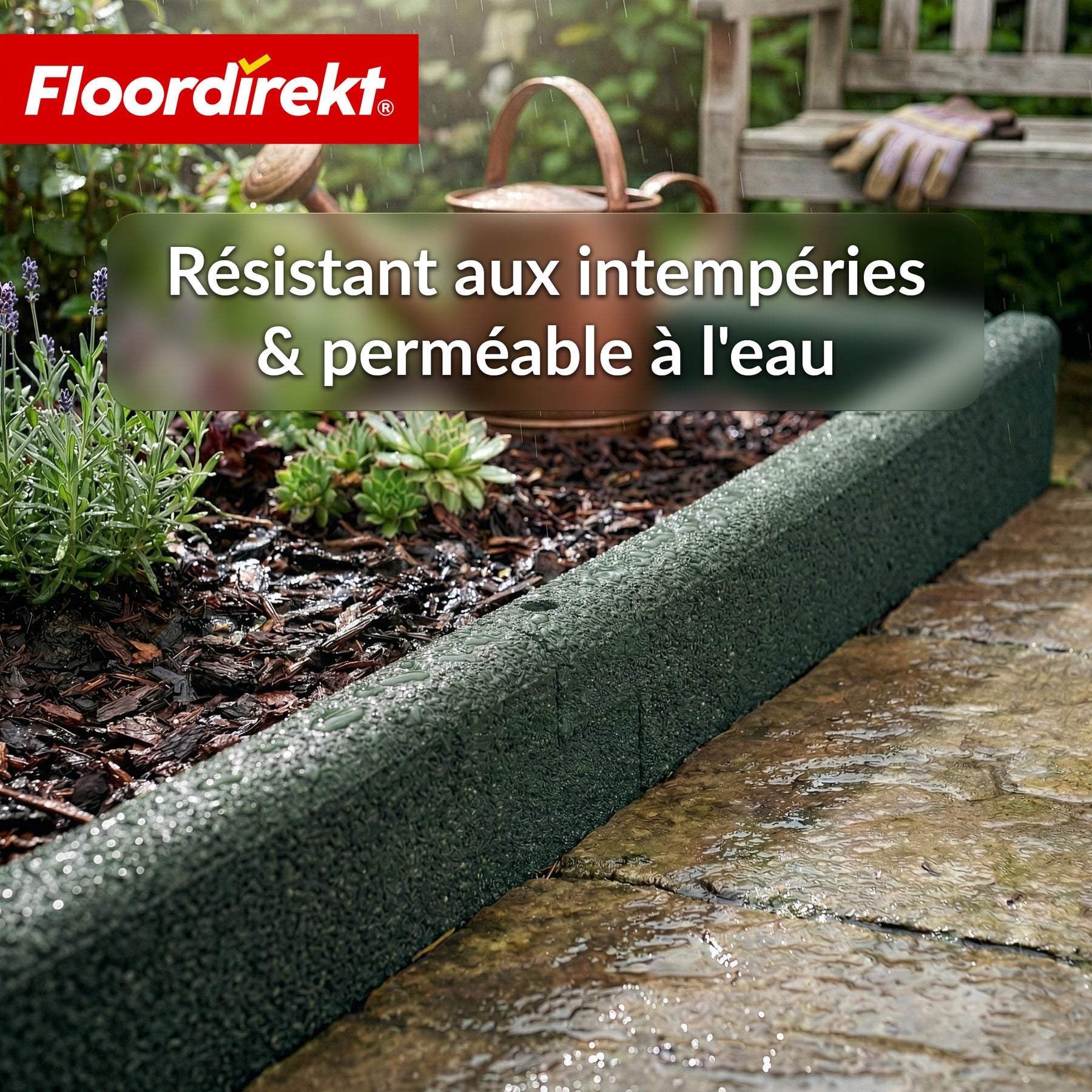 Bordure de jardin en caoutchouc | Bordure de pelouse flexible & bordure de parterre en caoutchouc recyclé pour jardin, allées & terrasse