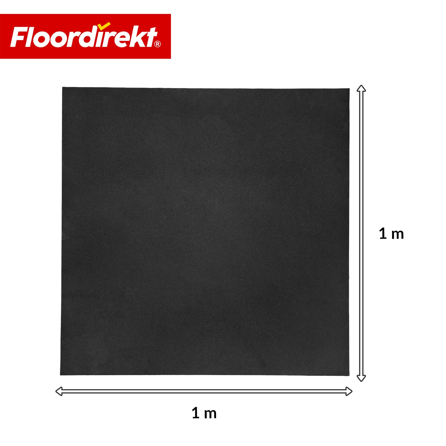 Tapis de protection de sol | 100 x 100 cm 10 mm | Tapis en caoutchouc pour appareils de fitness & équipements lourds