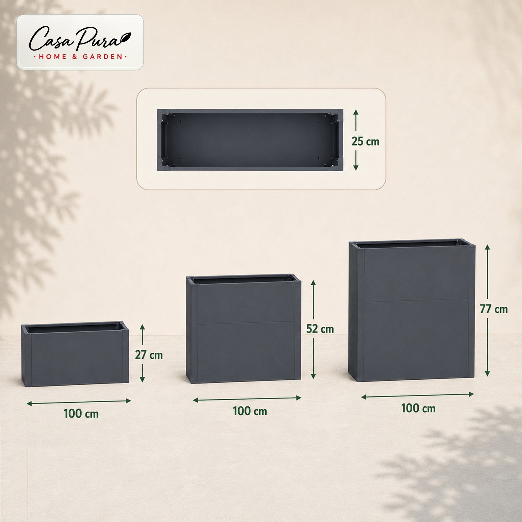 T3_Anthracite - 100 × 25 × 52 cm