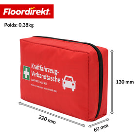 Trousse de secours voiture DIN 13164:2022 | Kit de premiers secours pour voiture | Trousse de secours automobile conforme à l’équipement obligatoire du véhicule