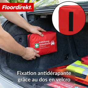 Trousse de secours voiture DIN 13164:2022 | Kit de premiers secours pour voiture | Trousse de secours automobile conforme à l’équipement obligatoire du véhicule