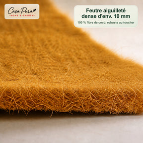Natte en coco 100 × 1000 cm | Rouleau de 10 m en 100 % fibre de coco | 10 mm d’épaisseur