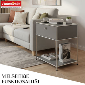 Étagère métallique | Concept Epure MK-139 | Étagère d'appoint et de rangement avec tiroir et tablettes | Disponible en plusieurs couleurs