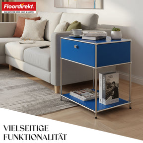 Étagère métallique | Concept Epure MK-139 | Étagère d'appoint et de rangement avec tiroir et tablettes | Disponible en plusieurs couleurs