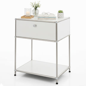 Étagère métallique | Concept Epure MK-139 | Étagère d'appoint et de rangement avec tiroir et tablettes | Disponible en plusieurs couleurs
