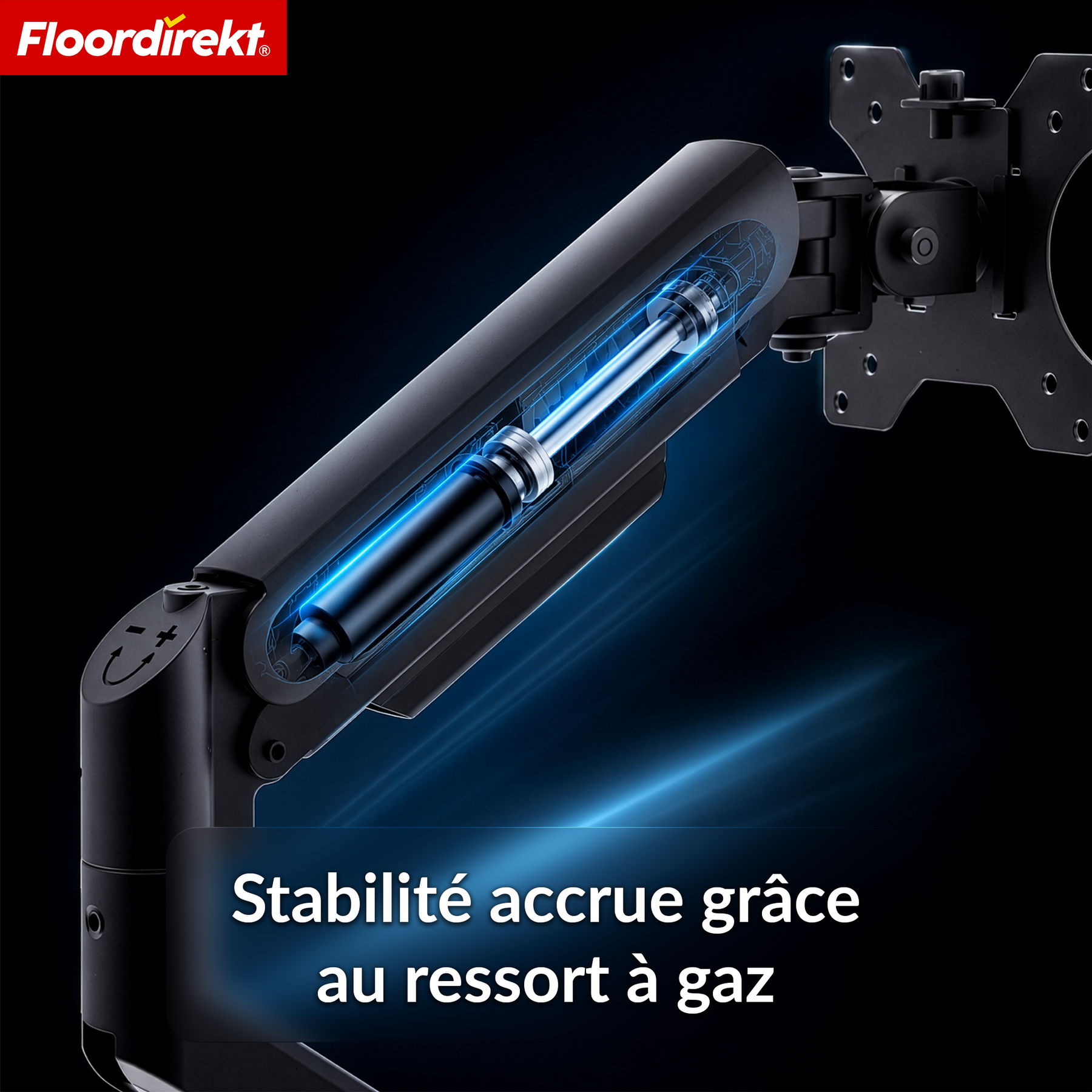 A1_Noir - Bras simple pour 1 écran