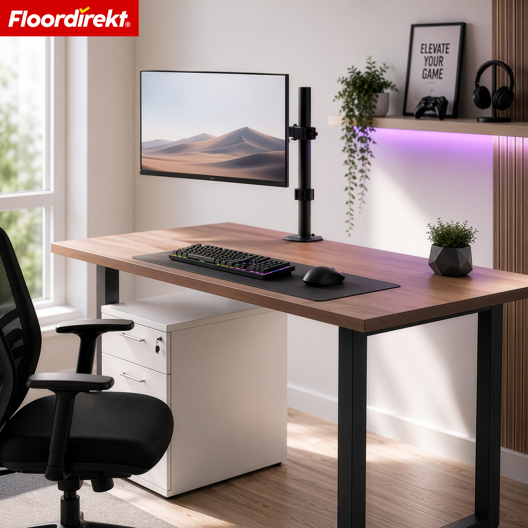 Bras de moniteur | Support d’écran réglable et flexible avec pince de bureau pour 1 ou 2 moniteurs