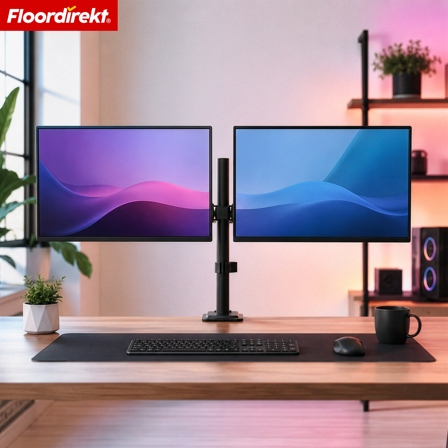 Bras de moniteur | Support d’écran réglable et flexible avec pince de bureau pour 1 ou 2 moniteurs