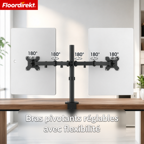Bras de moniteur | Support d’écran réglable et flexible avec pince de bureau pour 1 ou 2 moniteurs