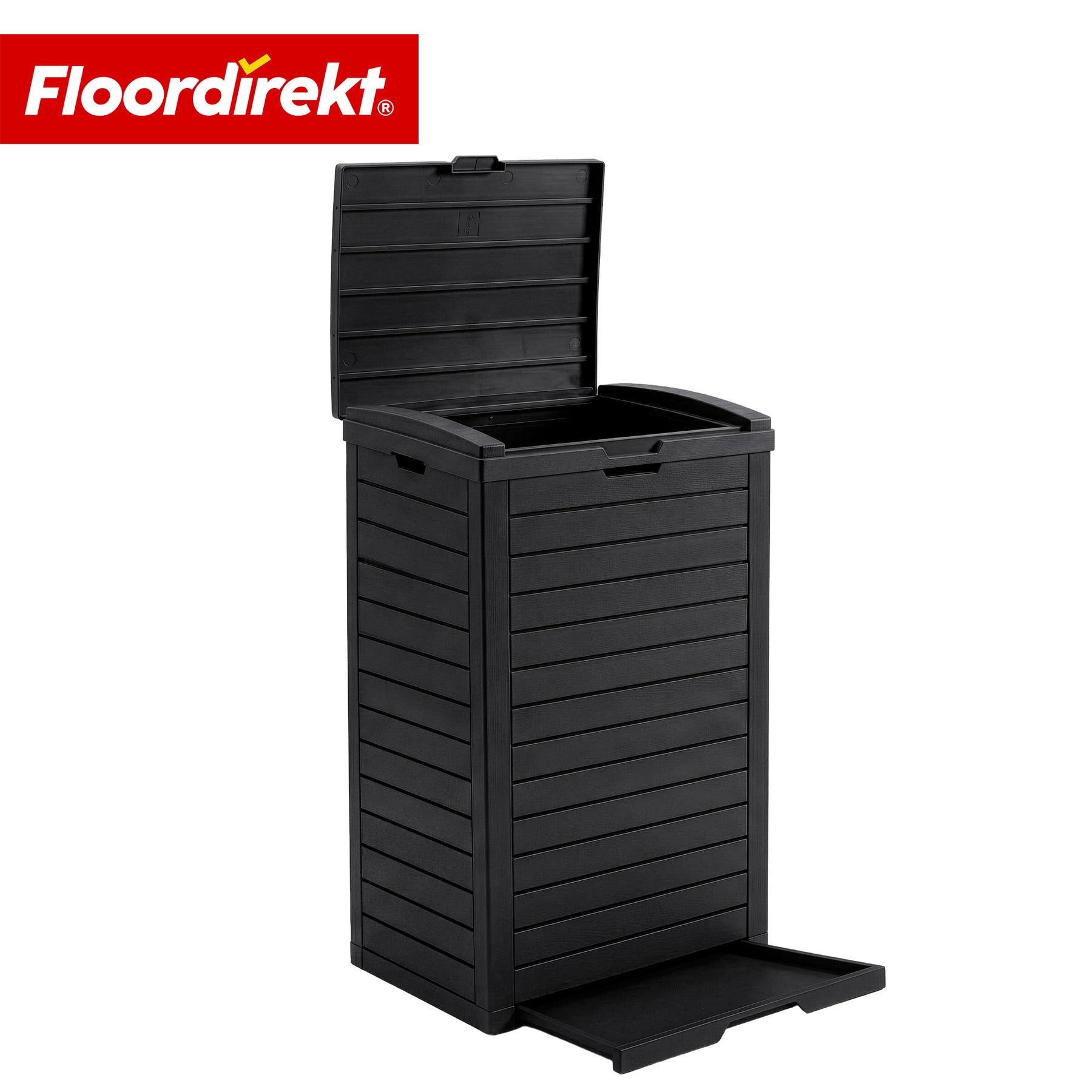 Poubelle extérieure aspect bois | Poubelle résistante aux intempéries pour jardin & terrasse | 118L / 230L