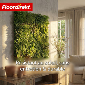 Mur végétal | Wonderland | Panneau de plantes artificielles réalistes | Stable, résistant au soleil & extensible | 100 × 100 cm