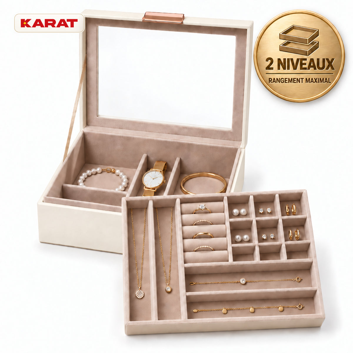 F1_Blanc crème - 2 niveaux