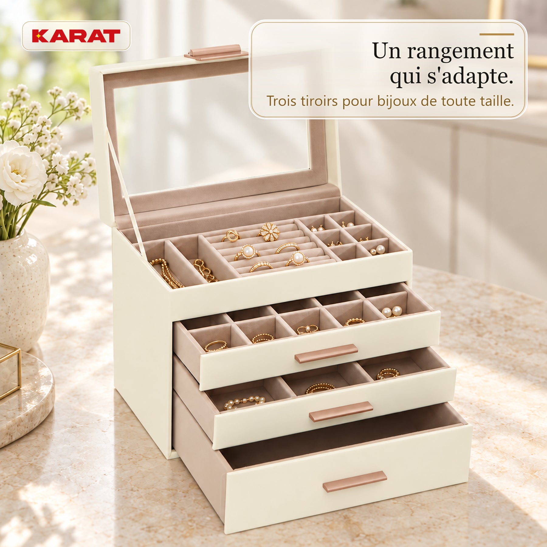 A1_Blanc crème - 4 niveaux