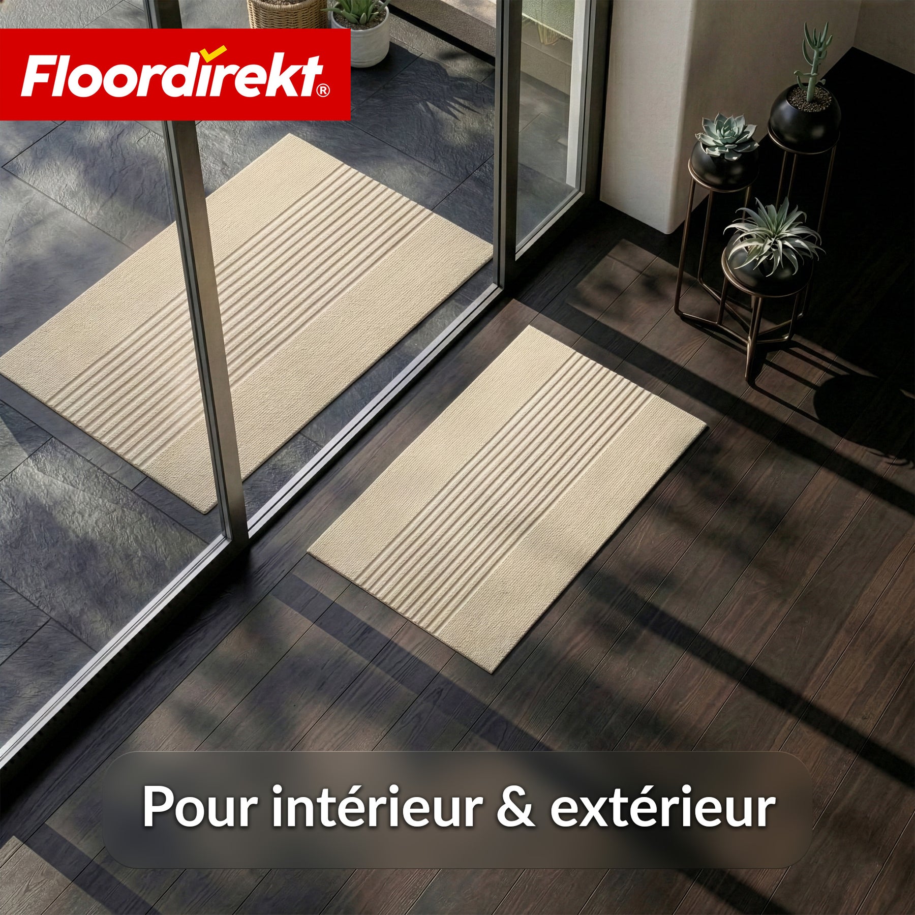 Tapis d’entrée | Circa | Tapis de porte lavable pour intérieur & extérieur | Tapis antidérapant avec dos en TPE