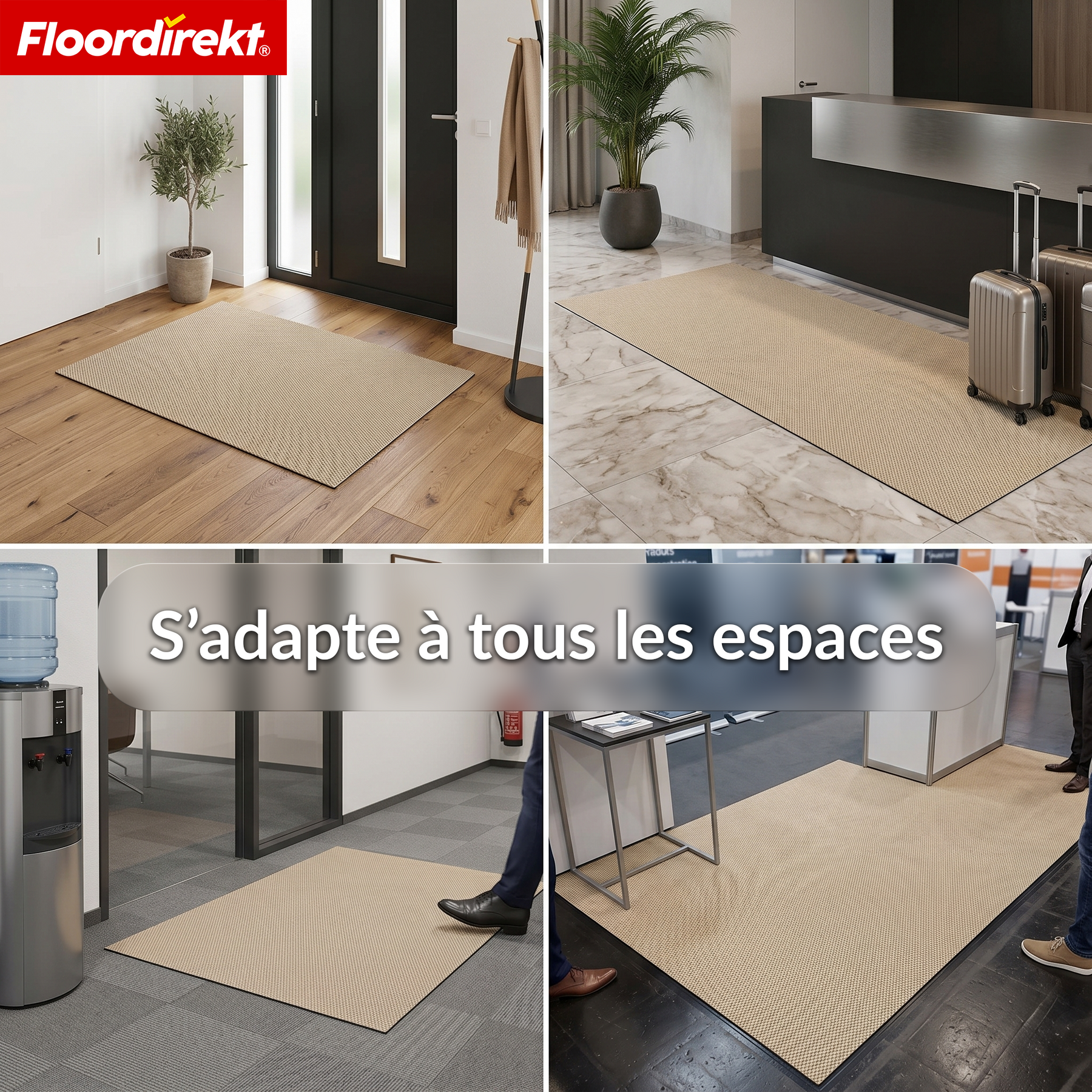 Tapis d’entrée | Hong Kong Pro | Tapis de propreté avec dos en TPE, robuste & antidérapant