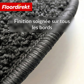 Tapis d’escalier | Madrid | Tapis de marche shaggy demi-rond, autocollant & insonorisant