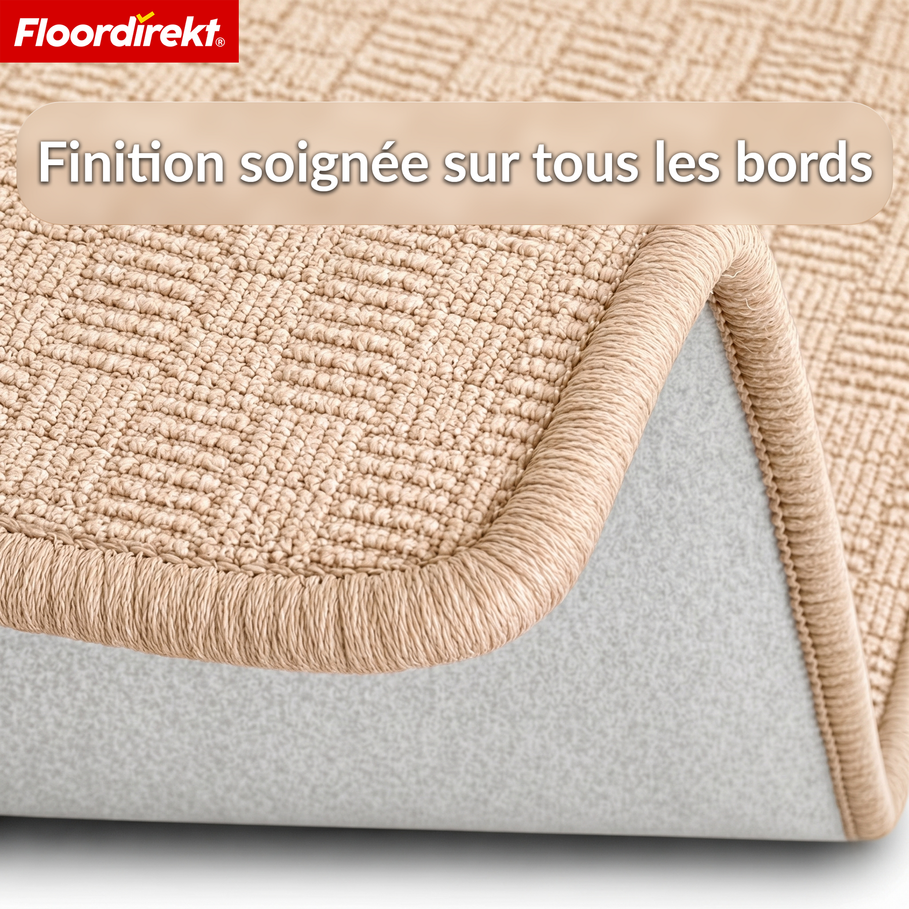 Tapis de couloir | Monaco | Tapis étroit avec bordure, facile d’entretien & résistant