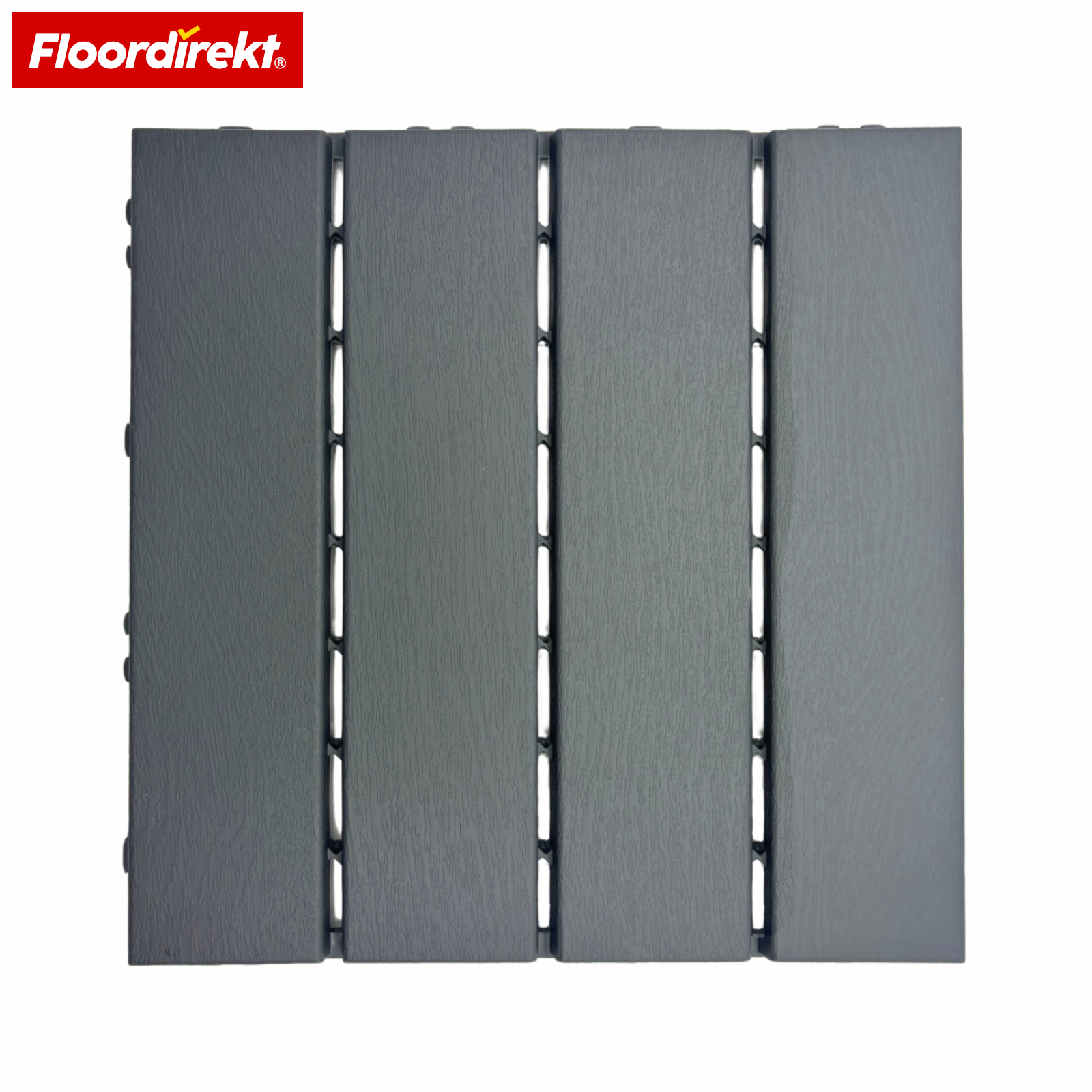 Dalles de terrasse | Elyse | Gris | Dalles clipsables 30x30 cm en polypropylène | Résistantes aux intempéries, faciles d’entretien & simples à poser