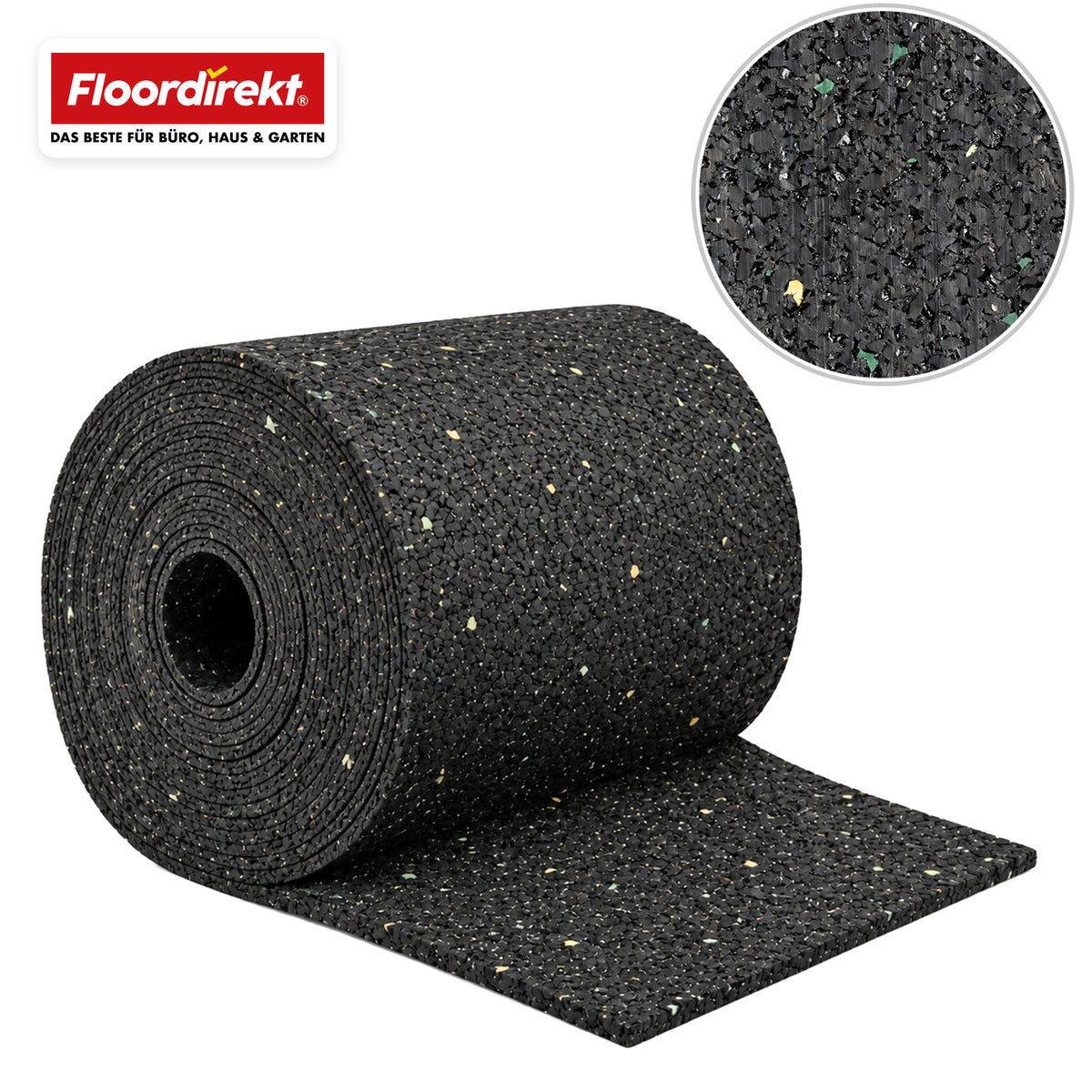 Bande de protection pour terrasse | Granulés de caoutchouc | 8 cm × 5 mm | Rouleau 5–30 m