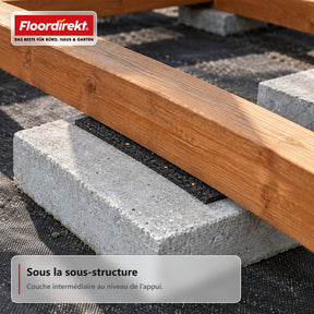 Bande de protection pour terrasse | Granulés de caoutchouc | 8 cm × 5 mm | Rouleau 5–30 m