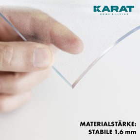 Film transparent mat pour table avec bords biseautés | Crystal | Film de protection mat pour tables | Découpe personnalisée