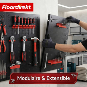 Mur à outils | Parker | Panneau perforé en métal avec accessoires | Support à outils pour atelier et garage