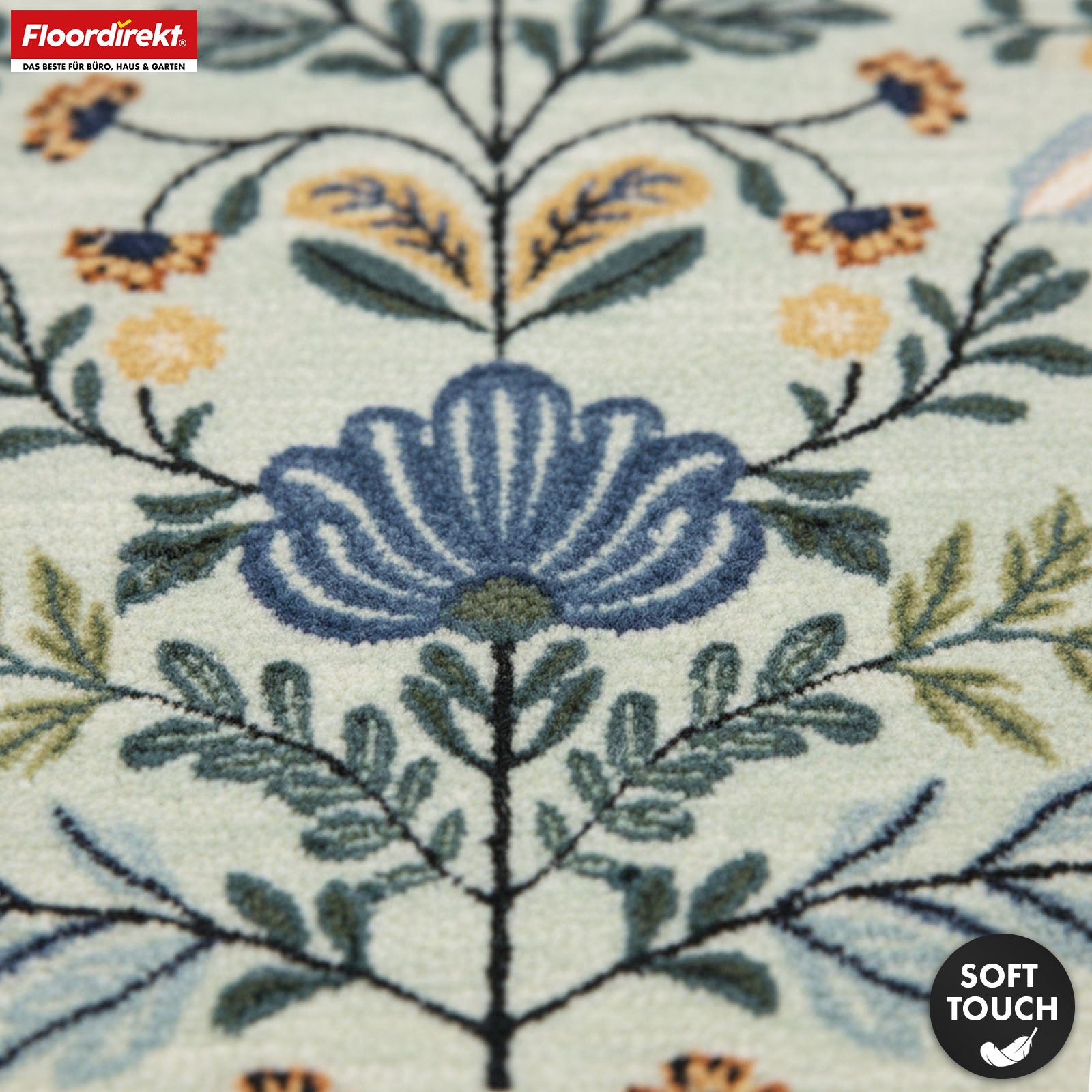 Tapis de salon | Cascada | Tapis élégant à motif floral aux couleurs harmonieuses | Antidérapant, résistant & facile d’entretien | Disponible en plusieurs tailles