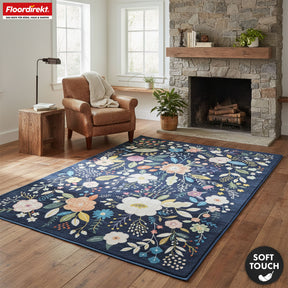 Tapis de salon | Damaskus | Tapis moderne au design floral | Antidérapant, résistant & facile d’entretien | Disponible en plusieurs tailles