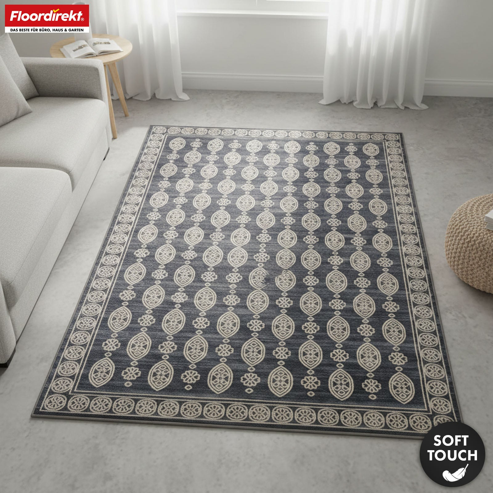 Tapis de salon | Marrakesh | Tapis classique à motif oriental | Antidérapant, résistant & facile d’entretien | Disponible en plusieurs tailles