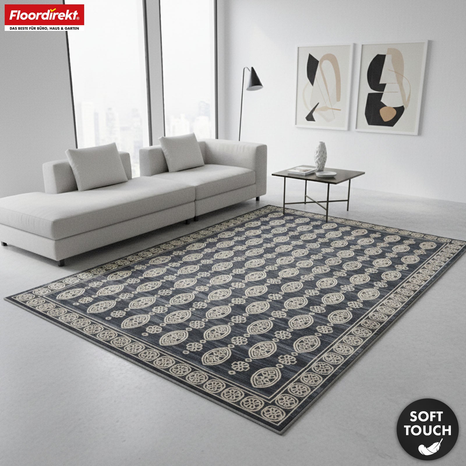 Tapis de salon | Marrakesh | Tapis classique à motif oriental | Antidérapant, résistant & facile d’entretien | Disponible en plusieurs tailles