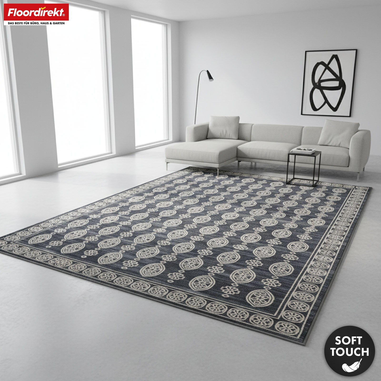 Tapis de salon | Marrakesh | Tapis classique à motif oriental | Antidérapant, résistant & facile d’entretien | Disponible en plusieurs tailles