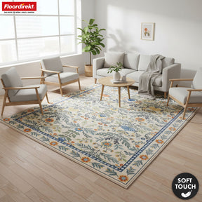 Tapis de salon | Orientalis | Tapis classique au motif floral oriental | Antidérapant, résistant & facile d’entretien | Disponible en plusieurs tailles