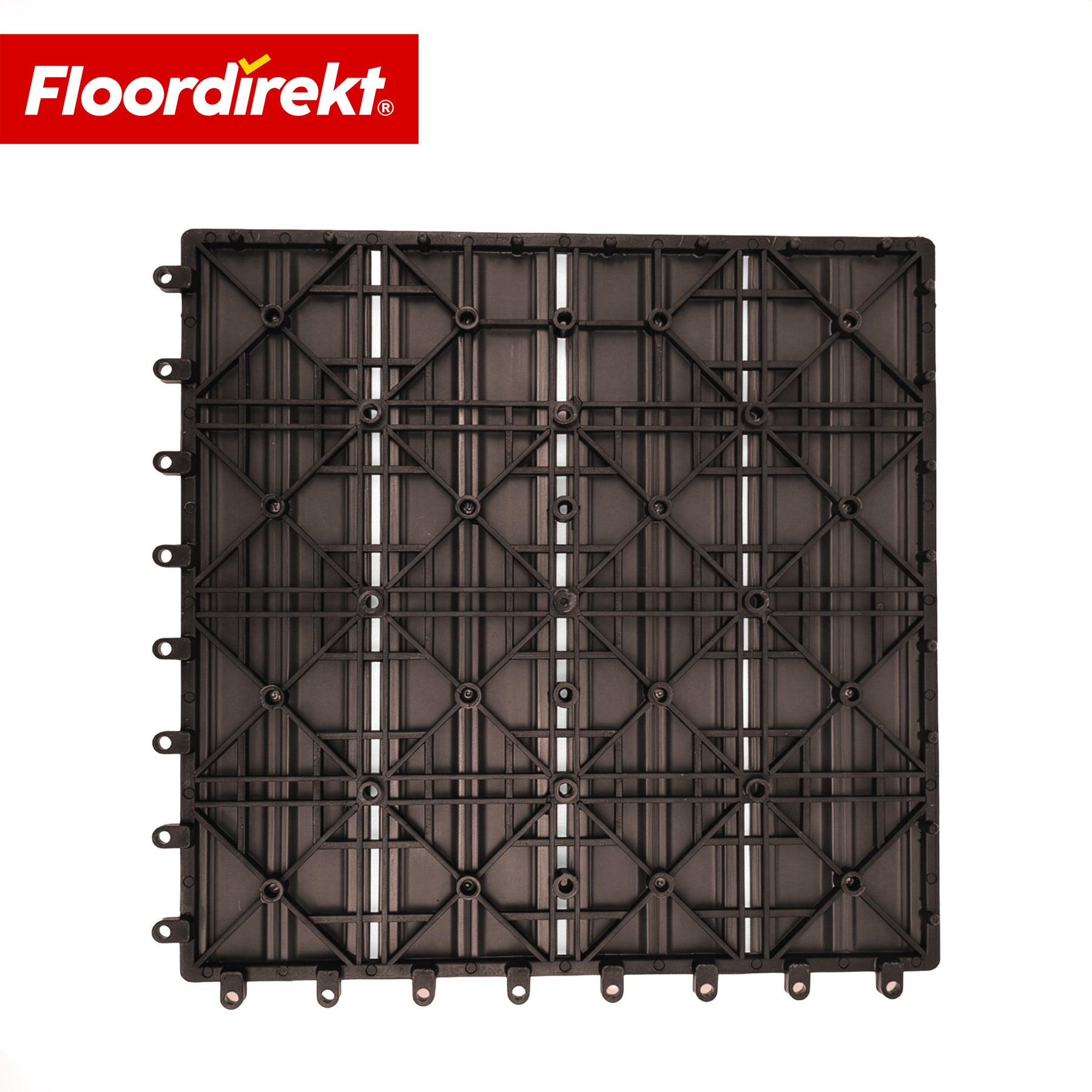 Dalle de terrasse WPC | Noble 3D | Dalle clipsable moderne 30 x 30 cm pour balcon & terrasse