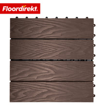 Dalle de terrasse WPC | Noble 3D | Dalle clipsable moderne 30 x 30 cm pour balcon & terrasse