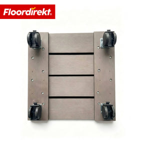 Chariot pour plantes en WPC | Marquis | Support roulant 30 x 30 cm | Roulettes pivotantes 360° avec frein | Charge jusqu’à 80 kg