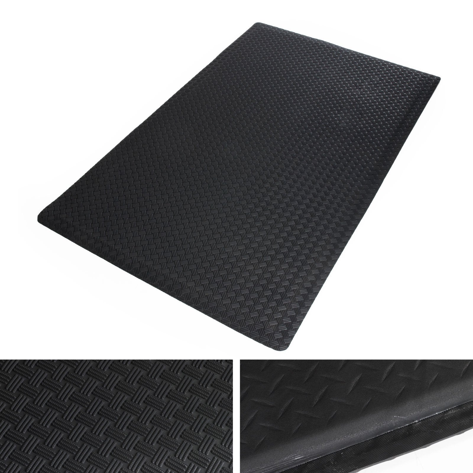 Anti-Ermüdungsmatte Heavy-Duty Tire Tuff Noir Doppellagig | Noir
