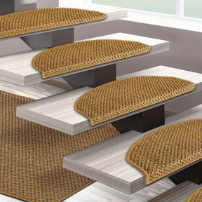 Sisal-Stufenmatte Tiger-Eye Semicirculaire oder eckig 3 Farben | Nature