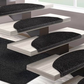 Sisal-Stufenmatte Tiger-Eye Semicirculaire oder eckig 3 Farben | Anthracite