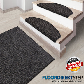 Stufenmatte Bermuda | Semicirculaire oder eckig | Gris