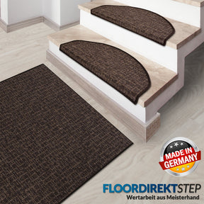 Stufenmatte Bermuda | Semicirculaire oder eckig | Brun