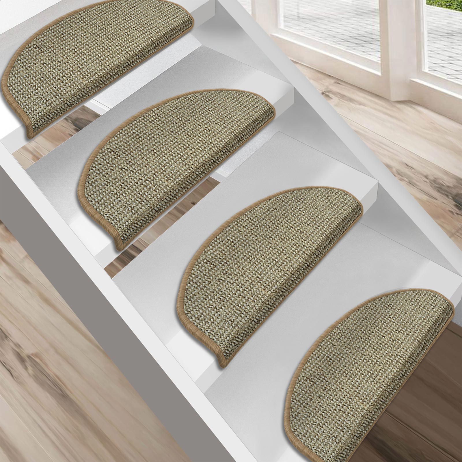 Stufenmatte Carlton Semicirculaire oder Eckig Erhältlich in 5 Farben | Beige
