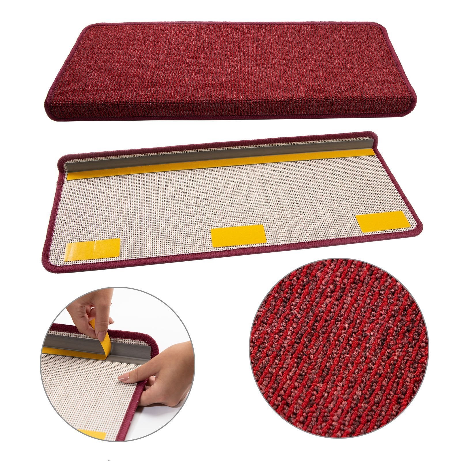 Stufenmatten Tobago Rectangulaire Viele Farben | Vin rouge