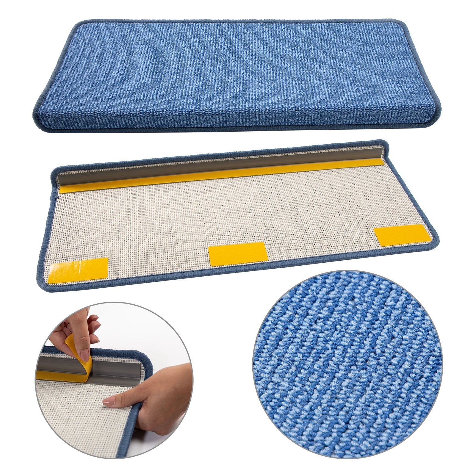 Stufenmatten Tobago Rectangulaire Viele Farben | Bleu