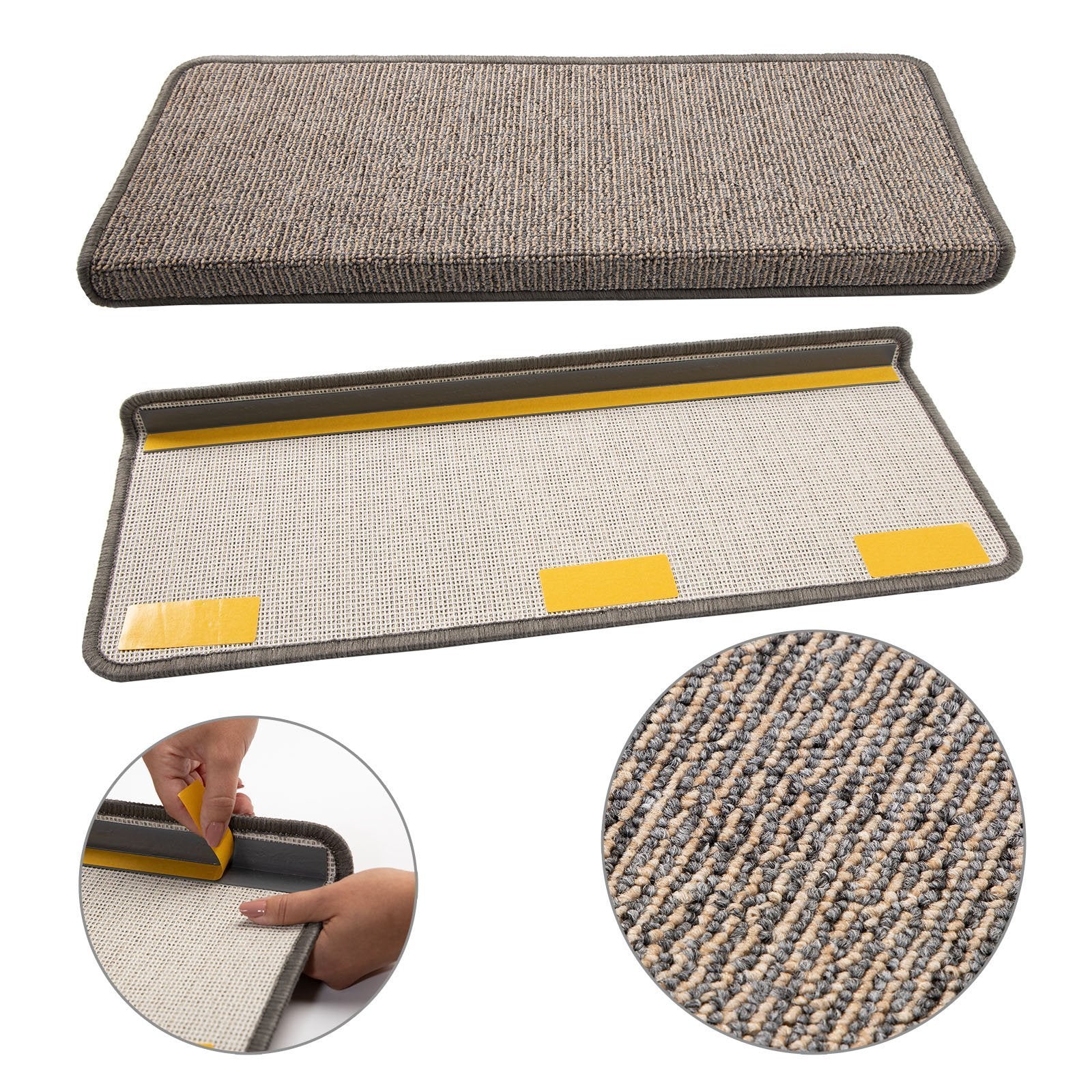 Stufenmatten Tobago Rectangulaire Viele Farben | Grisbeige